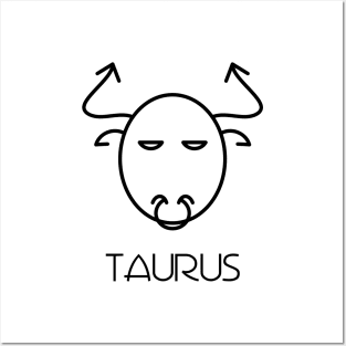 Taurus Doodle Line Art Posters and Art